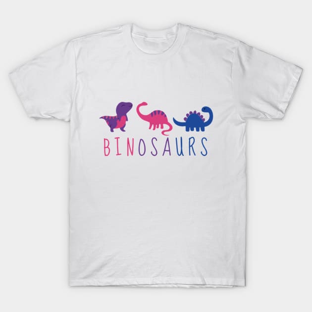 Cute Bisexual Dinosaurs T-Shirt by 9 Turtles Project